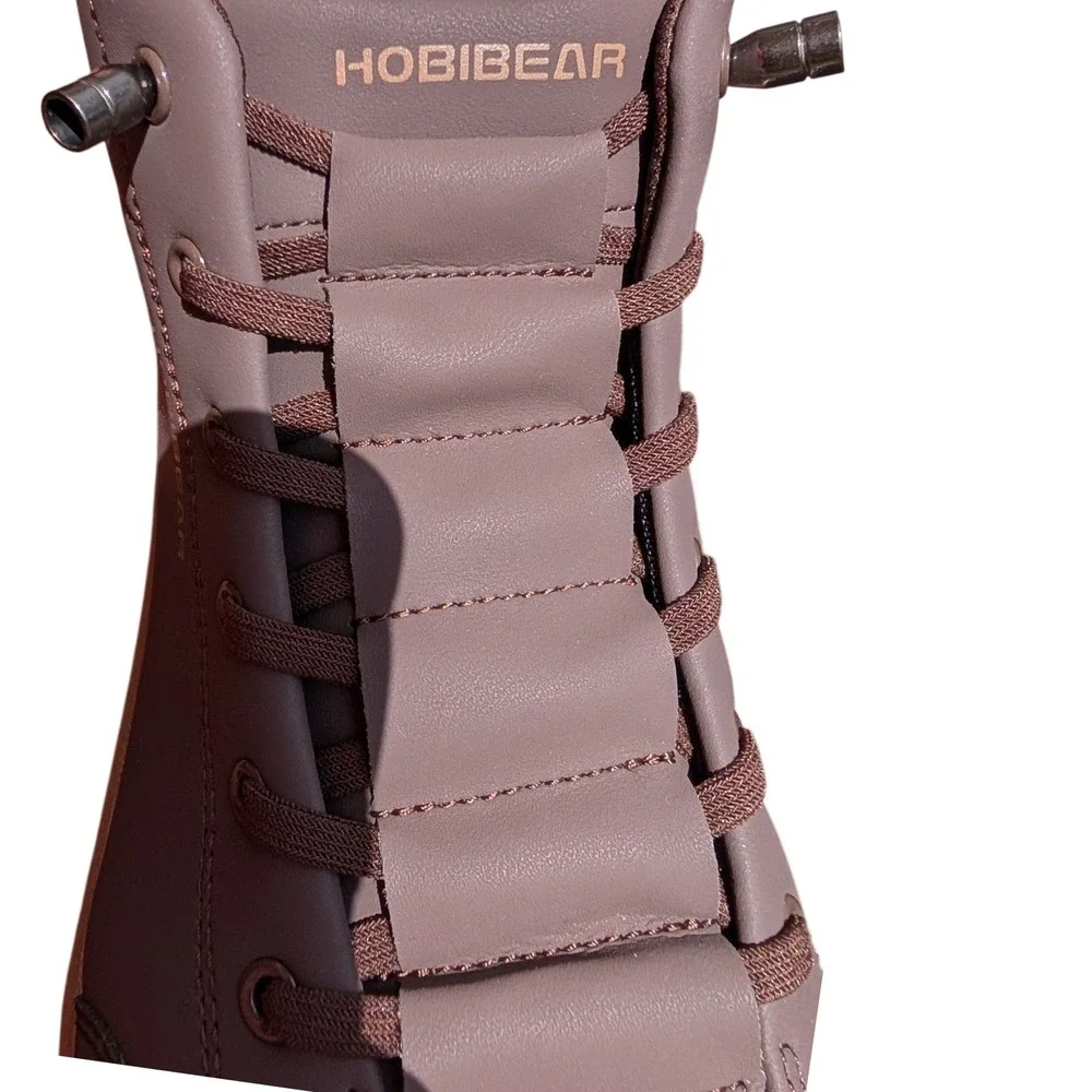 Hobibear Barefoot Shoes Men Size 41 Brown Like New Minimalist High Top Sneakers